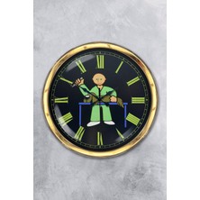 Kasva Concept Hediyelik 40 cm Gold Metal Veteriner Duvar Saati