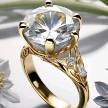 Jade'm Gold 24 Ayar Altın Kaplamalı Yüzük