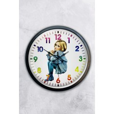 Kasva Concept 40 cm Siyah Metal Ikizler Burcu Duvar Saati