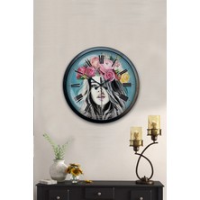 Kasva Concept 40 cm Siyah Metal Eskitme Duvar Saati