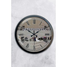 Kasva Concept 40 cm Siyah Metal Gelin Damat Duvar Saati