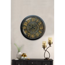 Kasva Concept Hediyelik 40 cm Siyah Metal Dekoratif Duvar Saati