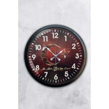 Kasva Concept Hediyelik 40 cm Siyah Metal Türkiyem Duvar Saati