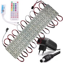 Powerr Led Aydınlatma 20 Adet 12 V 1,5 Watt Argb 5050 Pixel Cob LED Modül SP611E Tek Çıkışlı Sese ve Müziğe Duyarlı 3A Plastik Adaptörlü Set