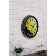 Kasva Concept Hediyelik 40 cm Siyah Metal Sanatsal Duvar Saati