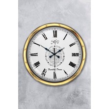 Kasva Concept 40 cm Gold Metal Bereket Duası Duvar Saati
