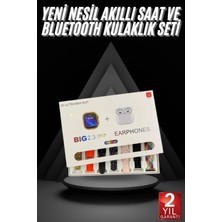 Yaman Market Akıllı Saat ve Air Pro Kulaklık 7 Kordonlu Çok Fonksiyonlu Ikili Set - KB002H-6IEH05