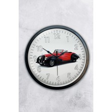 Kasva Concept Hediyelik 40 cm Siyah Metal Araba Galeri Duvar Saati