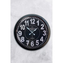 Kasva Concept Hediyelik 40 cm Siyah Metal Kensington Duvar Saati