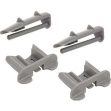 Akat Arçelik Ile Uyumlu ARY6291 Bulaşık Makinesi 2 Ön 2 Arka Sepet Ray Kapağı Tutucu Stoper 4 Lü Takım