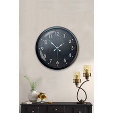 Kasva Concept 40 cm Siyah Metal Manzara Duvar Saati
