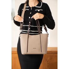 Just Polo Kadın Kum-Kahve El ve Omuz ÇANTASI-BD6046