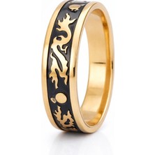 Erkek Çelik Yüzük – Siyah / Gümüş, Modern ve Şık Tasarım