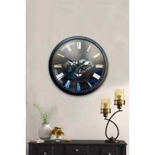 Kasva Concept 40 cm Siyah Metal Dekoratif Duvar Saati