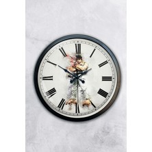 Kasva Concept 40 cm Siyah Metal Street Fighter Duvar Saati