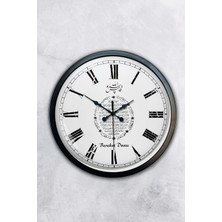 Kasva Concept 40 cm Siyah Metal Arabia Maps Duvar Saati