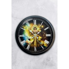 Kasva Concept 40 cm Siyah Metal Terazi Burcu Duvar Saati