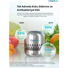 CleanEvo AirGuard Pro Koku Giderici, Antibakteriyel Teknoloji, Paslanmaz Çelik, Filtre Gerektirmez, Uzun Ömürlü