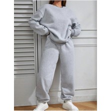 Kalic Studio Gri Alt Üst Eşofman Takımı Oversize