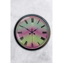 Kasva Concept Hediyelik 40 cm Siyah Metal Alacalı Duvar Saati