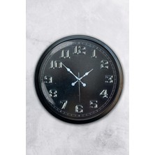 Kasva Concept 40 cm Siyah Metal Toprak Duvar Saati