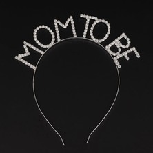 Hayat Store Kristal Taşlı Gümüş Renk Mom To Be Tacı Anne Tacı