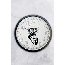 Kasva Concept Hediyelik 40 cm Siyah Metal Mehmet Akif Ersoy Duvar Saati
