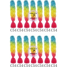 X-Pression Afrika Örgüsü ve Rasta Için Sentetik Ombreli Saç 100GR-C54