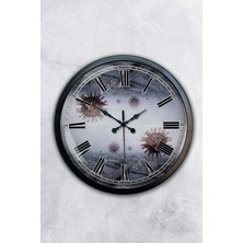 Kasva Concept 40 cm Siyah Metal Yeni Dünya Duvar Saati