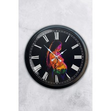 Kasva Concept Hediyelik 40 cm Siyah Metal Doğallık Duvar Saati