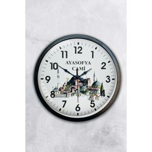 Kasva Concept 40 cm Siyah Metal Ahşap Sayı Duvar Saati