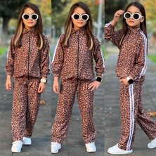 Kız Çocuk Leopar Desenli Takım