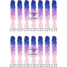 X-Pression Afrika Örgüsü ve Rasta Için Sentetik Ombreli Saç 100GR-C27