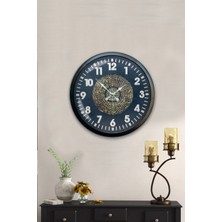 Kasva Concept 40 cm Siyah Metal Allah Yazılı Duvar Saati