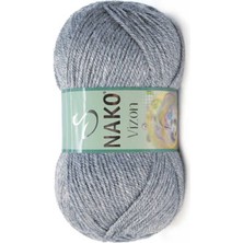 Nako Vizon (5 Adet) 194 Orta Gri Melanj El Örgü Ipliği