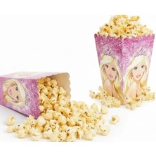 Barbie Temalı Mısır Kutusu 8'li Popcorn Kutusu