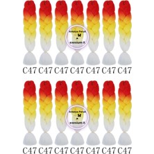 X-Pression Afrika Örgüsü ve Rasta Için Sentetik Ombreli Saç 100GR-C47