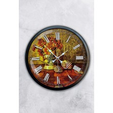 Kasva Concept Hediyelik 40 cm Siyah Metal Dekoratif Duvar Saati