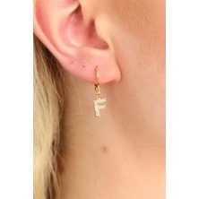 Asel Aksesuarcı F Harf Bayan Küpe