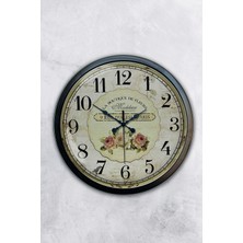 Kasva Concept Hediyelik 40 cm Siyah Metal Aydın Duvar Saati