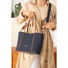 Just Polo Kadın Lacivert-Taba El ve Omuz ÇANTASI-BD6046
