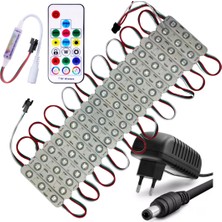Powerr Led Aydınlatma 20 Adet 12 V 1,5 Watt Argb 5050 Pixel Cob LED Modül 17 Tuşlu Sese ve Müziğe Duyarlı Rf Kumandalı 5A Plastik Adaptörlü Set