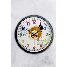 Kasva Concept Hediyelik 40 cm Siyah Metal Palyaço Duvar Saati