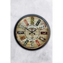 Kasva Concept Hediyelik 40 cm Siyah Metal Dekoratif Duvar Saati