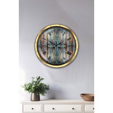 Kasva Concept Hediyelik 40 cm Gold Metal Alacalı Duvar Saati