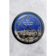 Kasva Concept Hediyelik 40 cm Siyah Metal Kudüs Duvar Saati