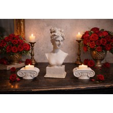 Mn Ticaret Antik Diana Büst ve Mumluk Dekor Seti
