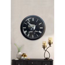 Kasva Concept Hediyelik 40 cm Siyah Metal Mutfak Duvar Saati