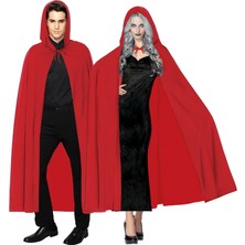 Hayat Store Kırmızı Renk Kapşonlu Pelerin 120 cm