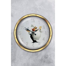 Kasva Concept Hediyelik 40 cm Gold Metal Mutfak Duvar Saati